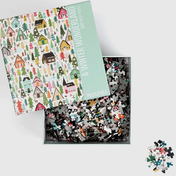 Puzzlefolk Winter Wonderland 1000 Piece Puzzle. NWT Gift Ready. Christmas - Picture 4 of 6